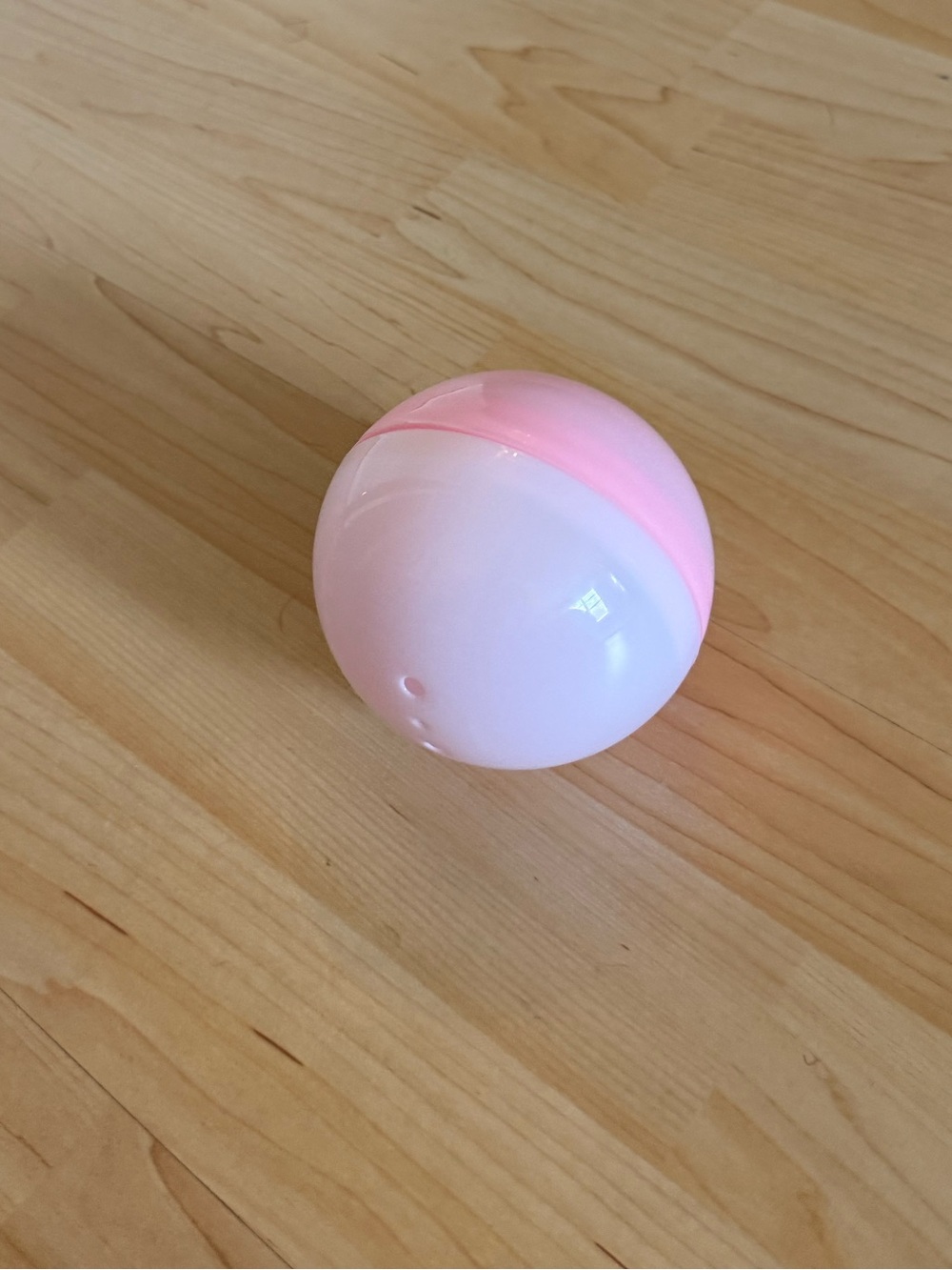 Pink and White Round Container